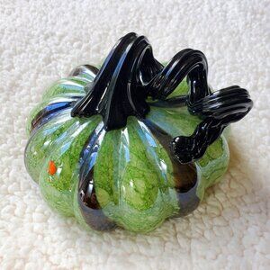NWOT Blown Glass Pumpkin Tabletop Decor